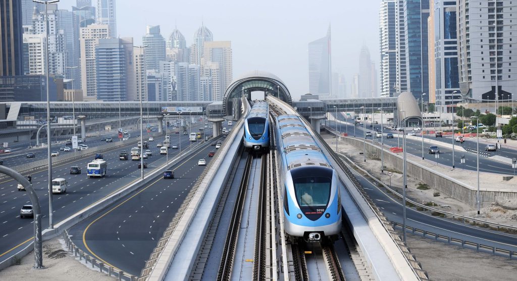 The Dubai Metro is one of the most popular modes of public transit in the city.